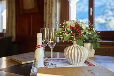 Getränke in der Unterkunft Ferienwohnung Naturblick