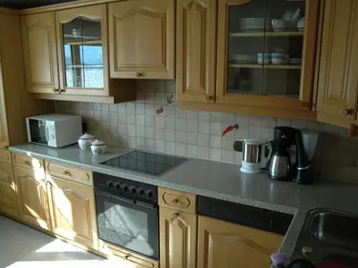 Küche/Küchenzeile in der Unterkunft Apartment Große Wohnung in Silbertal mit Großem Garten by Interhome