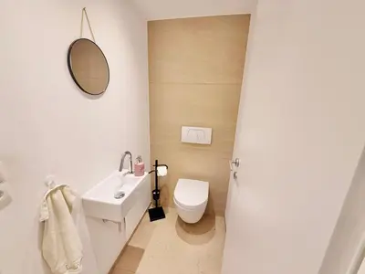 Ein Badezimmer in der Unterkunft Moderne Ferienwohnung im Herzen von Wolfurt