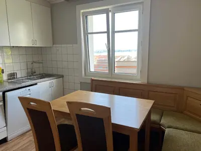 Küche/Küchenzeile in der Unterkunft Sunset View Apartment Bregenz Bodensee