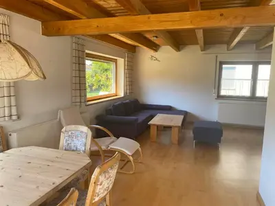 Ein Sitzbereich in der Unterkunft Ferienhaus Wolfurt