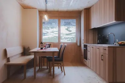 Küche/Küchenzeile in der Unterkunft Ferienwohnung Flatz