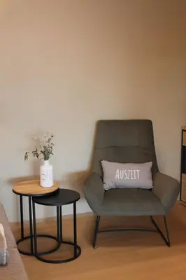 Ein Sitzbereich in der Unterkunft NEU Apartment JoKa am Jannersee