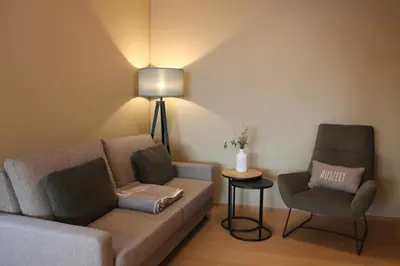 Ein Sitzbereich in der Unterkunft NEU Apartment JoKa am Jannersee
