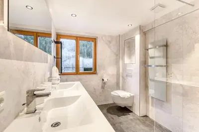 Ein Badezimmer in der Unterkunft Ferienwohnung Gipfelstube