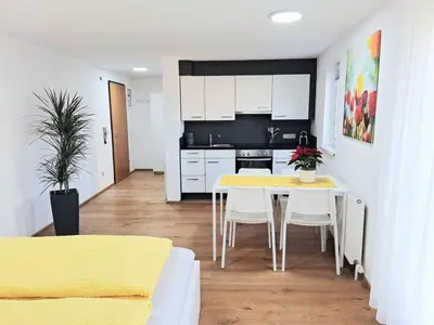 Küche/Küchenzeile in der Unterkunft Top18 Apartmenthaus Sonnenschein