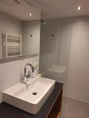 Ein Badezimmer in der Unterkunft Ferienhof Muxel