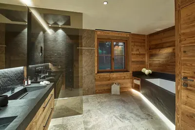 Küche/Küchenzeile in der Unterkunft Chalet Alpha LUXURY Spa