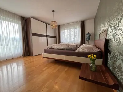 Ein Bett oder Betten in einem Zimmer der Unterkunft Residenz Antonius - Stilvolles Wohnen in der Bodenseeregion