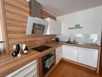 Küche/Küchenzeile in der Unterkunft Residenz Antonius - Stilvolles Wohnen in der Bodenseeregion