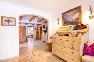 Ein Sitzbereich in der Unterkunft Hotel Garni Lavendel