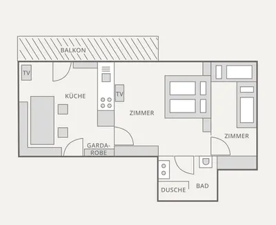 Grundriss der Unterkunft Gästehaus Meusburger
