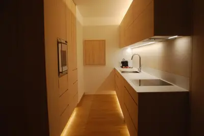 Küche/Küchenzeile in der Unterkunft Ferienwohnung Rheintal