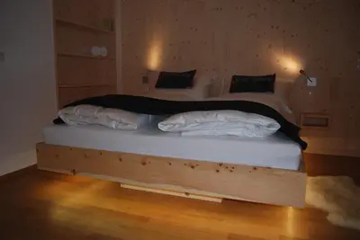 Ein Bett oder Betten in einem Zimmer der Unterkunft Ferienwohnung Rheintal