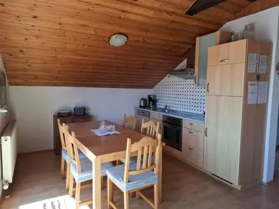 Küche/Küchenzeile in der Unterkunft Ferienwohnung Jutta
