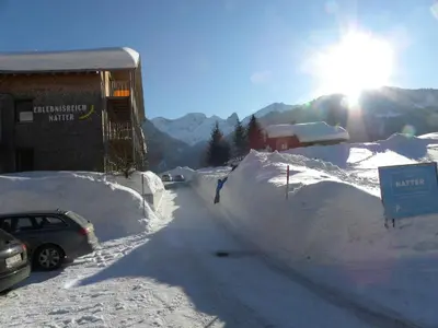 n Apartments Hotel im Winter