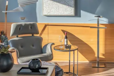 Ein Sitzbereich in der Unterkunft hirschen dornbirn - das boutiquestyle hotel - skyrelax & wellness im rooftop