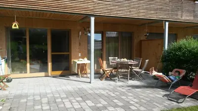 Ein Patio oder anderer Außenbereich in der Unterkunft Haus Jelini