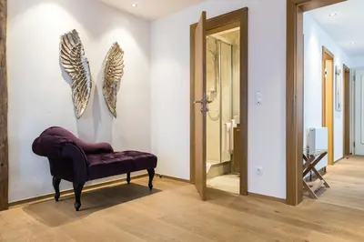 Ein Sitzbereich in der Unterkunft Pfefferkorn's Hotel