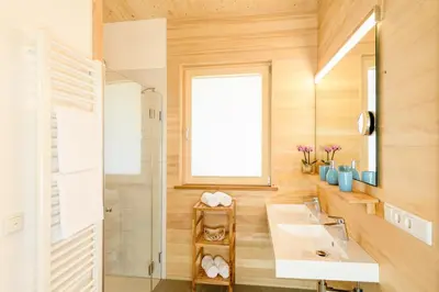 Ein Badezimmer in der Unterkunft Gastler Chalet
