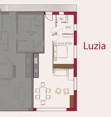 Grundriss der Unterkunft Gastler Chalet