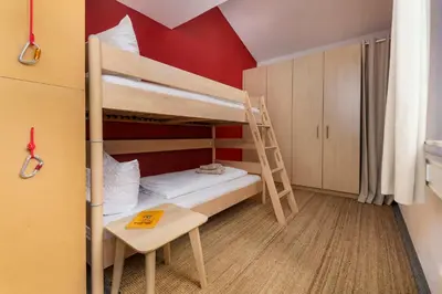 Ein Bett oder Betten in einem Zimmer der Unterkunft Haus Röcken