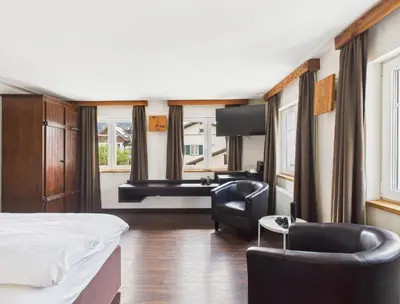 Ein Bett oder Betten in einem Zimmer der Unterkunft S'Matt