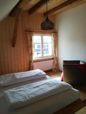Ein Bett oder Betten in einem Zimmer der Unterkunft „Lebenslust“