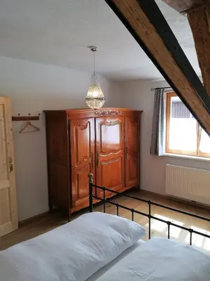 Ein Bett oder Betten in einem Zimmer der Unterkunft „Lebenslust“