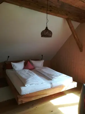 Ein Bett oder Betten in einem Zimmer der Unterkunft „Lebenslust“