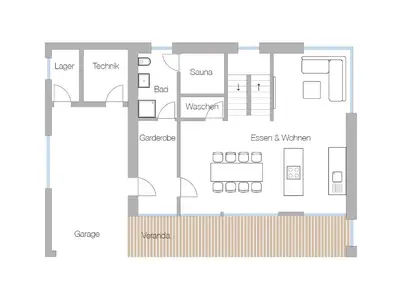 Grundriss der Unterkunft Hus 128