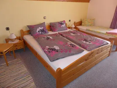 Ein Bett oder Betten in einem Zimmer der Unterkunft Gästehaus Zussner