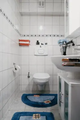 Ein Badezimmer in der Unterkunft FeWo Ruhe