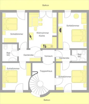 Grundriss der Unterkunft Ferienwohnung Amann