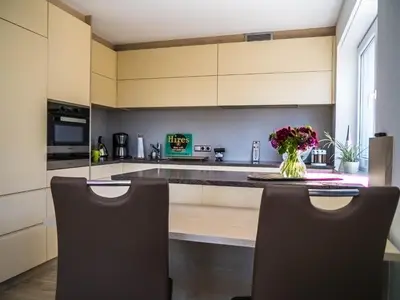 Küche/Küchenzeile in der Unterkunft Maly´s Ferienwohnung