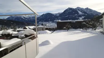 Ferienwohnung Metzler - Blick auf die Berge im Winter