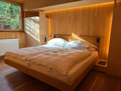 Ein Bett oder Betten in einem Zimmer der Unterkunft Naturhaus Loacker