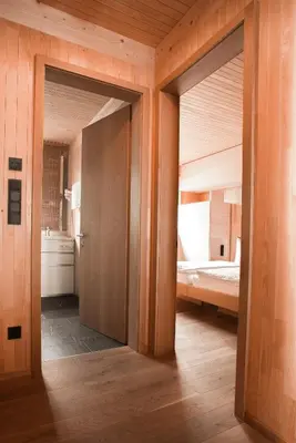Ein Bett oder Betten in einem Zimmer der Unterkunft Naturhaus Loacker
