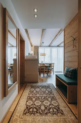 Ein Sitzbereich in der Unterkunft Chalet Anna Maria
