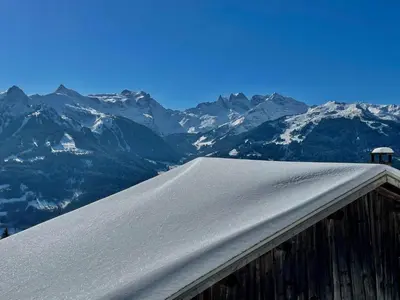 Ein allgemeiner Bergblick oder ein Berglick von der Ferienwohnung aus