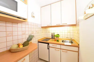 Küche/Küchenzeile in der Unterkunft Familienhotel Kleinwalsertal