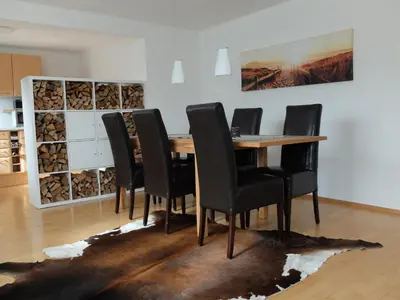 Ein Sitzbereich in der Unterkunft Ferienwohnung Elsa
