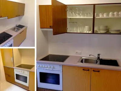 Küche/Küchenzeile in der Unterkunft Ferienwohnung Tschagguns