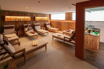 Ein Sitzbereich in der Unterkunft Hotel Kanisfluh