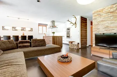 TV/Unterhaltungsangebot in der Unterkunft Gartenferienwohnung Ski In by A-Appartments