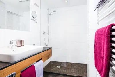 Ein Badezimmer in der Unterkunft Hotel Garni Krumbach