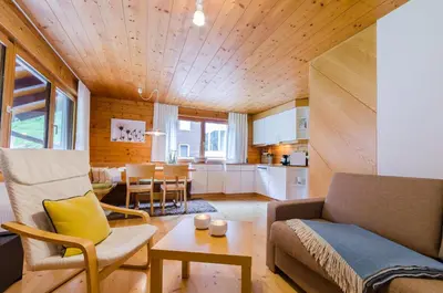 Ein Sitzbereich in der Unterkunft Appartement Ubelher