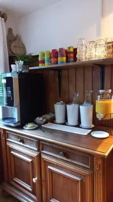 Küche/Küchenzeile in der Unterkunft Landhaus Bad Hopfreben