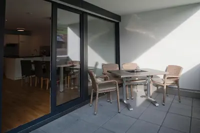 Küche/Küchenzeile in der Unterkunft Relaxed Urban Living - Aparthotel und Boardinghouse