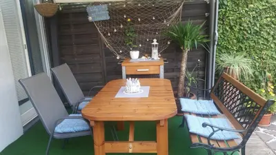 Ein Patio oder anderer Außenbereich in der Unterkunft Ferienappartment 